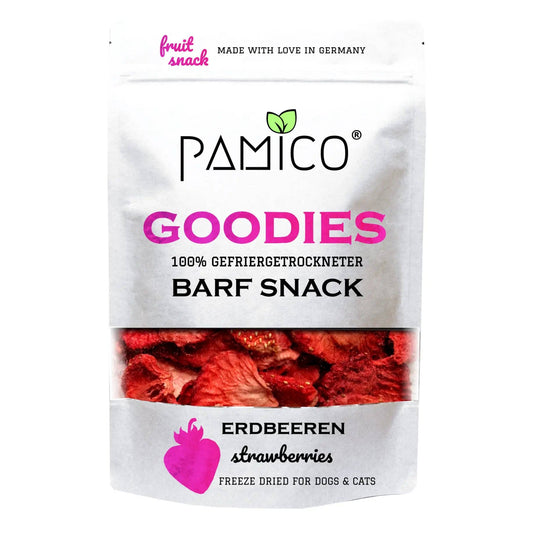 Fraises lyophilisées - Friandises BARF pour chiens et chats