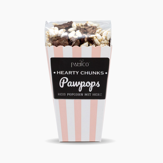 Pops de riz au cœur de porc - Pop-corn pour chiens riz soufflé